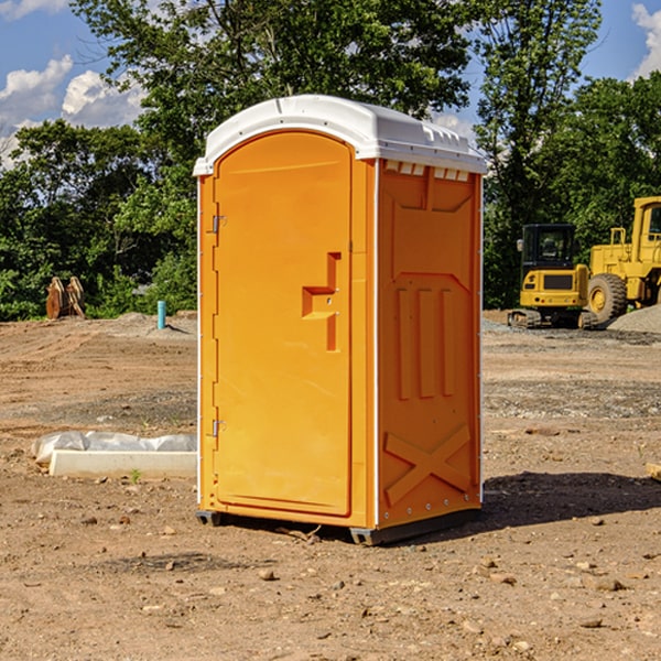 how often are the porta potties cleaned and serviced during a rental period in Bartlett KS